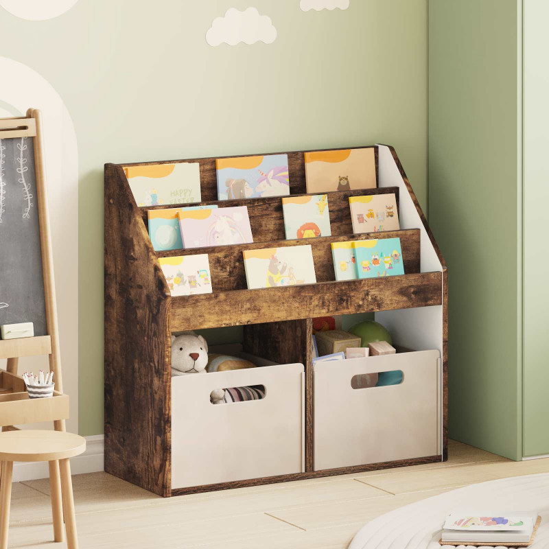Biblioteczka dla dzieci Dąb wędzony 72,5 x 29,5 x 69 cm