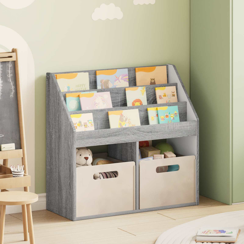 Biblioteczka dla dzieci Szary Sonoma 72,5 x 29,5 x 69 cm