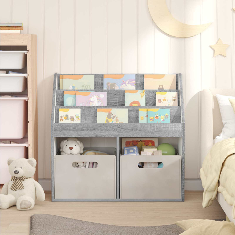 Biblioteczka dla dzieci Szary Sonoma 72,5 x 29,5 x 69 cm