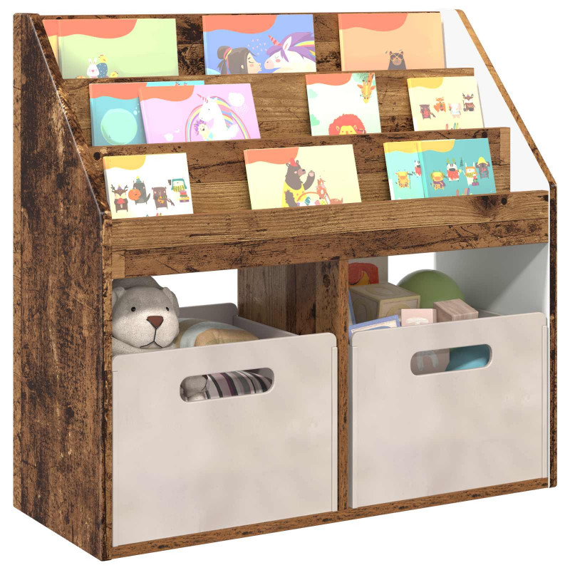Biblioteczka dla dzieci Stare drewno 72,5 x 29,5 x 69 cm