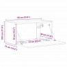 Szafka pod telewizor Czarny 60 x 31 x 29,5 cm