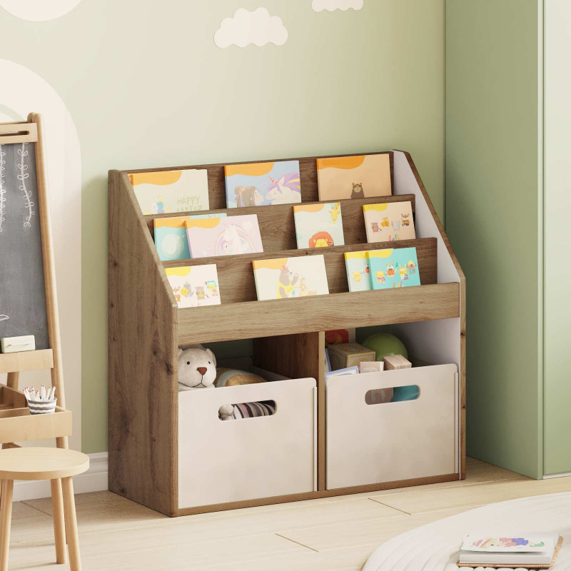 Biblioteczka dla dzieci Dąb rzemieślniczy 72,5 x 29,5 x 69 cm