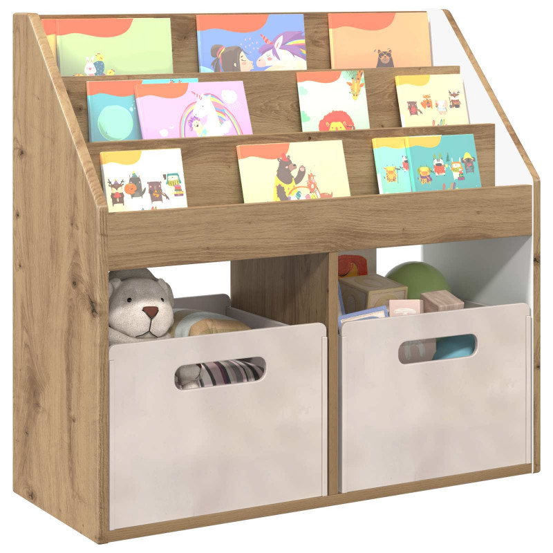 Biblioteczka dla dzieci Dąb rzemieślniczy 72,5 x 29,5 x 69 cm