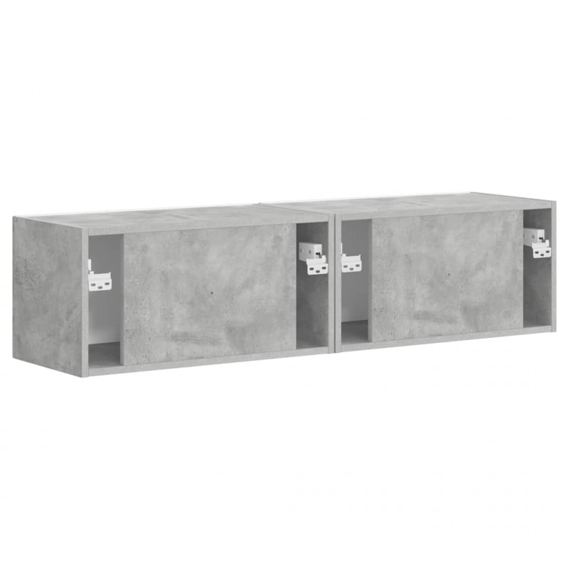 Szafka pod telewizor 2 pcs Betonowy 60 x 31 x 29,5 cm