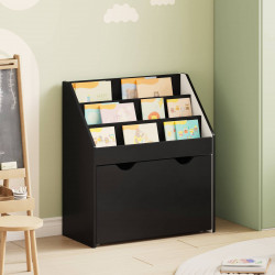 Biblioteczka dla dzieci z szufladą Czarny 60 x 29,5 x 69 cm