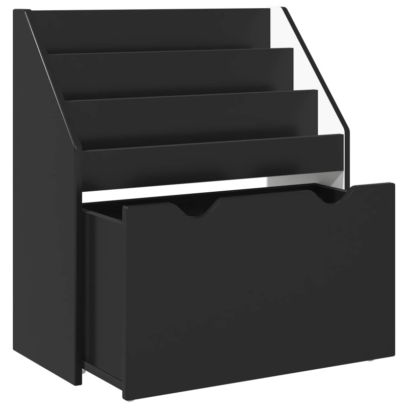 Biblioteczka dla dzieci z szufladą Czarny 60 x 29,5 x 69 cm