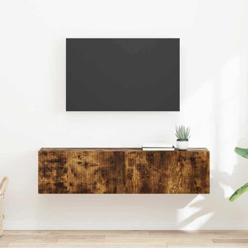 Szafka pod telewizor 2 pcs Dąb wędzony 60 x 31 x 29,5 cm
