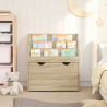 Biblioteczka dla dzieci z szufladą Dąb Sonoma 60 x 29,5 x 69 cm