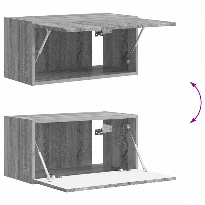 Szafka pod telewizor Szary Sonoma 60 x 31 x 29,5 cm