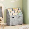 Biblioteczka dla dzieci Betonowy szary 60 x 29,5 x 69 cm