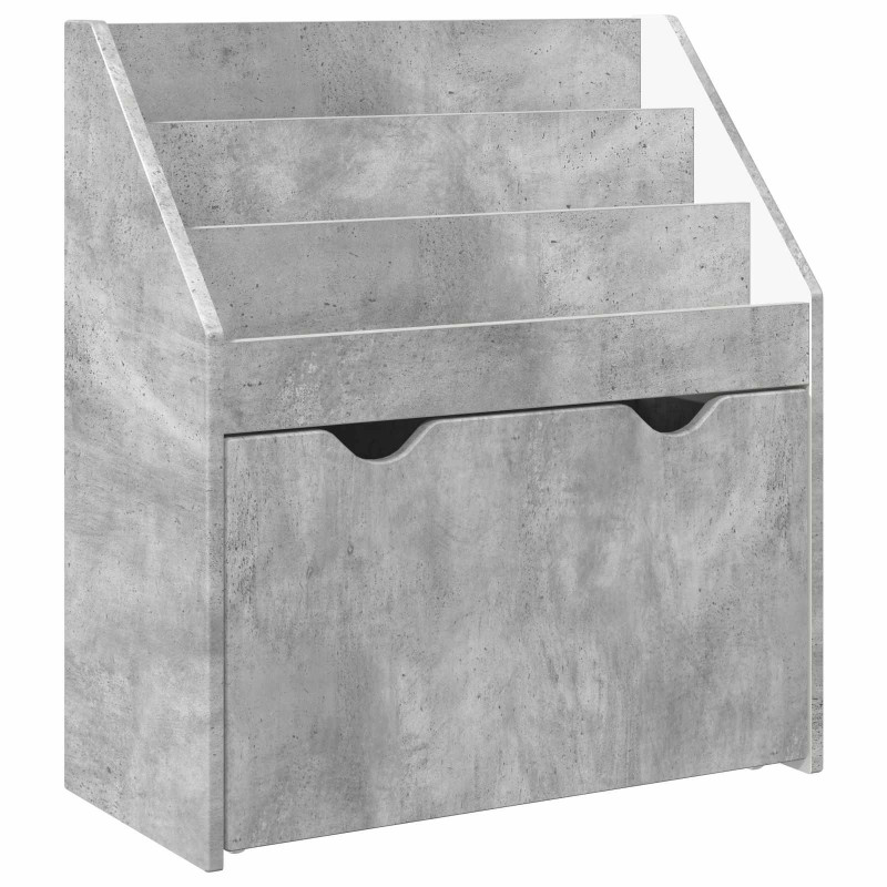 Biblioteczka dla dzieci Betonowy szary 60 x 29,5 x 69 cm