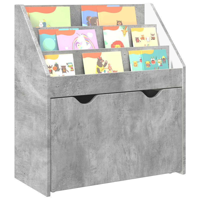 Biblioteczka dla dzieci Betonowy szary 60 x 29,5 x 69 cm