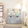 Biblioteczka dla dzieci Betonowy szary 60 x 29,5 x 69 cm