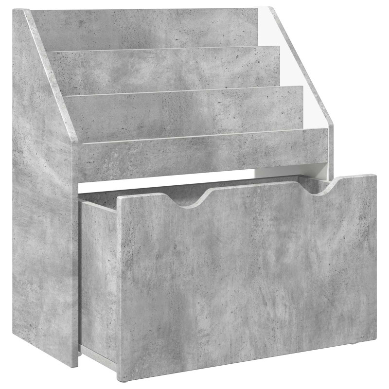Biblioteczka dla dzieci Betonowy szary 60 x 29,5 x 69 cm