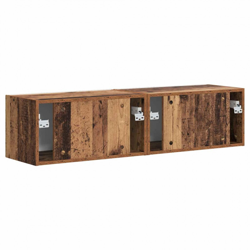 Szafka pod telewizor 2 pcs Stare drewno 60 x 31 x 29,5 cm