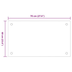 Panele ochronne do kuchni, czarne, 2 szt., 70x60 cm szkło