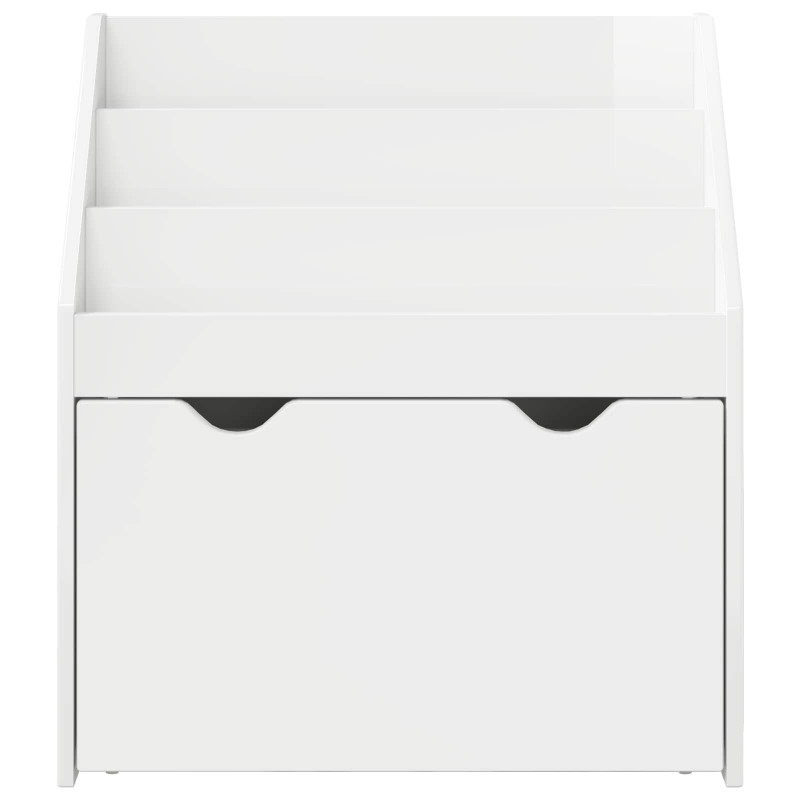 Biblioteczka dla dzieci Wysoki połysk biały 60 x 29,5 x 69 cm