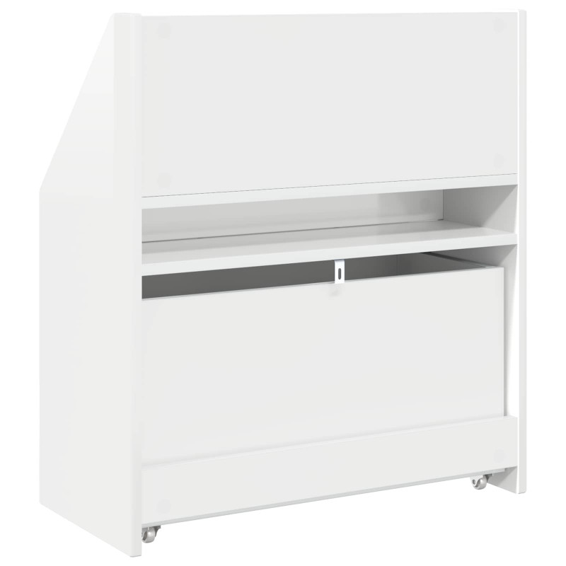 Biblioteczka dla dzieci Wysoki połysk biały 60 x 29,5 x 69 cm