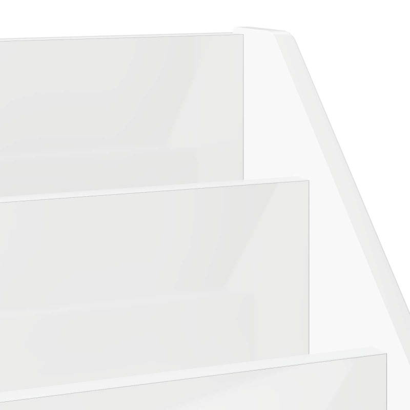 Biblioteczka dla dzieci Wysoki połysk biały 60 x 29,5 x 69 cm