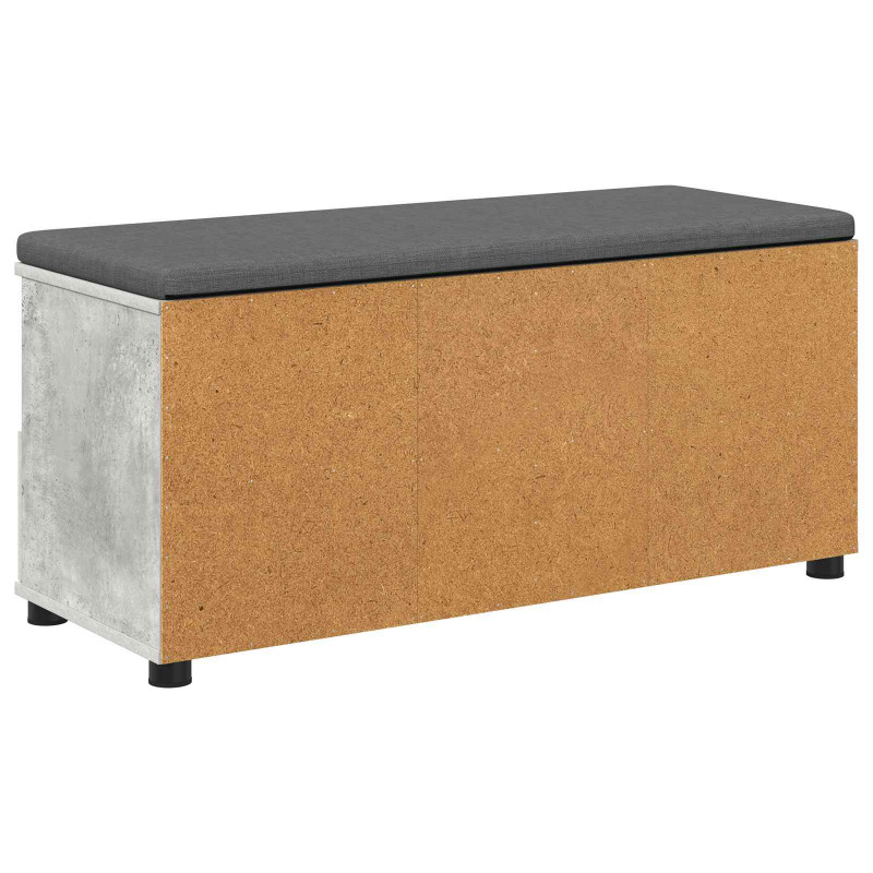 Ławka w przedpokoju z poduszką Betonowy Szary 100 x 38 x 46 cm