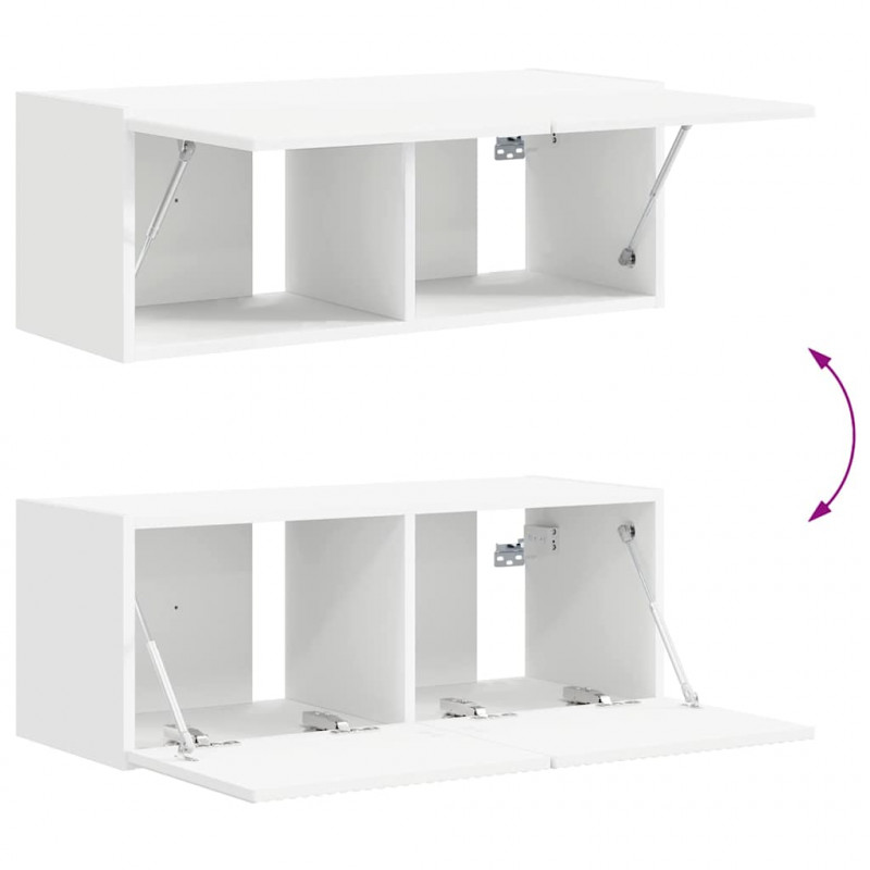 Szafka pod telewizor 2 pcs Biały 78,5 x 31 x 29,5 cm