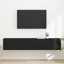 Szafka pod telewizor 2 pcs Czarny 78,5 x 31 x 29,5 cm
