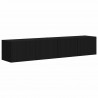 Szafka pod telewizor 2 pcs Czarny 78,5 x 31 x 29,5 cm