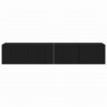Szafka pod telewizor 2 pcs Czarny 78,5 x 31 x 29,5 cm