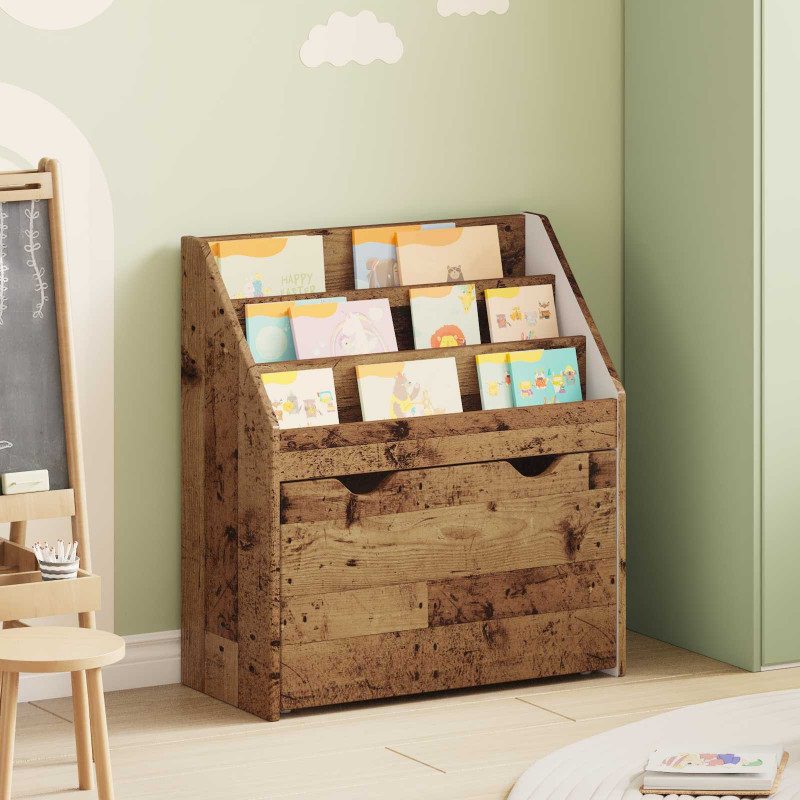 Biblioteczka dla dzieci Stare drewno 60 x 29,5 x 69 cm