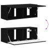 Szafka pod telewizor 2 pcs Czarny 78,5 x 31 x 29,5 cm