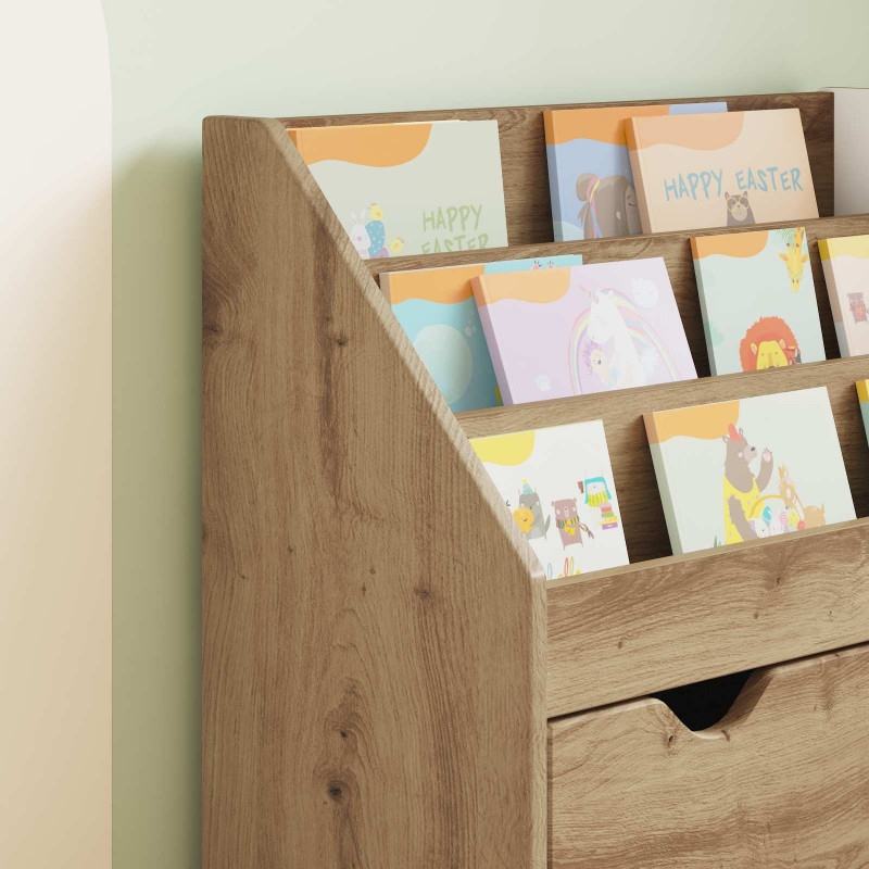 Biblioteczka dla dzieci Dąb rzemieślniczy 60 x 29,5 x 69 cm