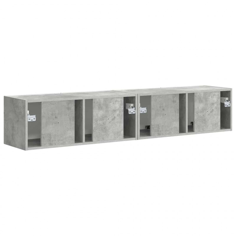 Szafka pod telewizor 2 pcs Betonowy 78,5 x 31 x 29,5 cm