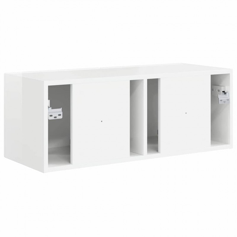 Szafka pod telewizor Błyszcząca biel 78,5 x 31 x 29,5 cm