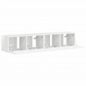Szafka pod telewizor 2 pcs Błyszcząca biel 78,5 x 31 x 29,5 cm