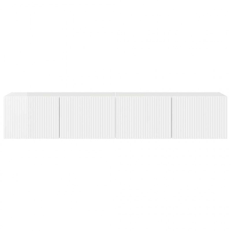 Szafka pod telewizor 2 pcs Błyszcząca biel 78,5 x 31 x 29,5 cm