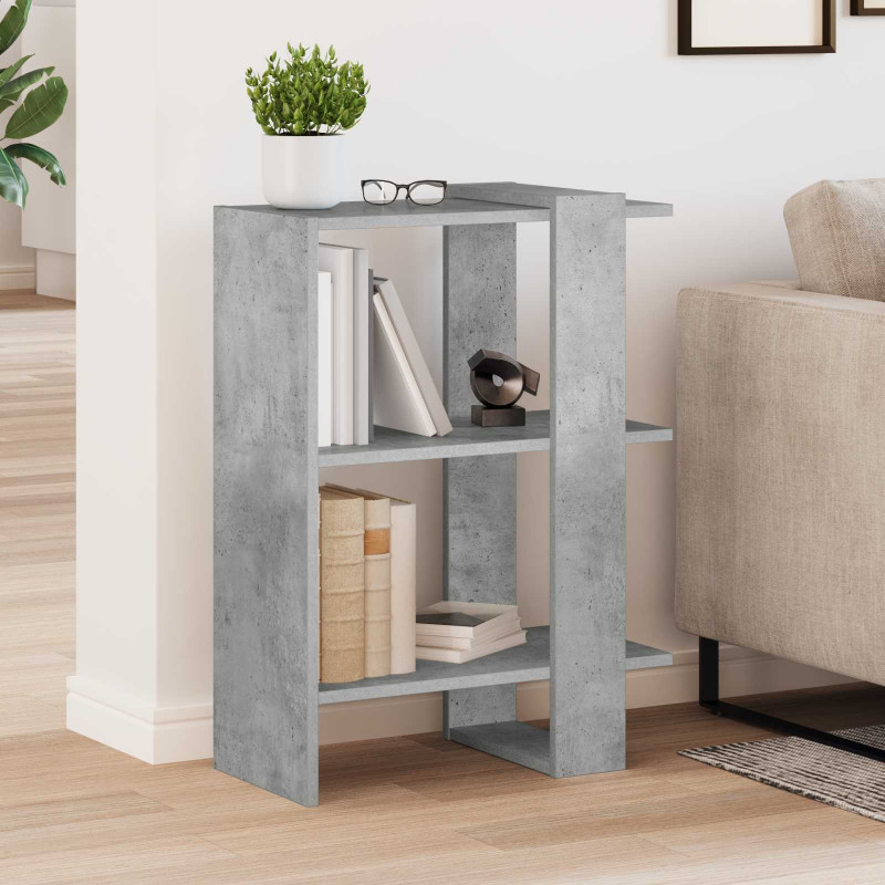 Półka na książki Betonowy szary 52 x 25 x 71,5 cm