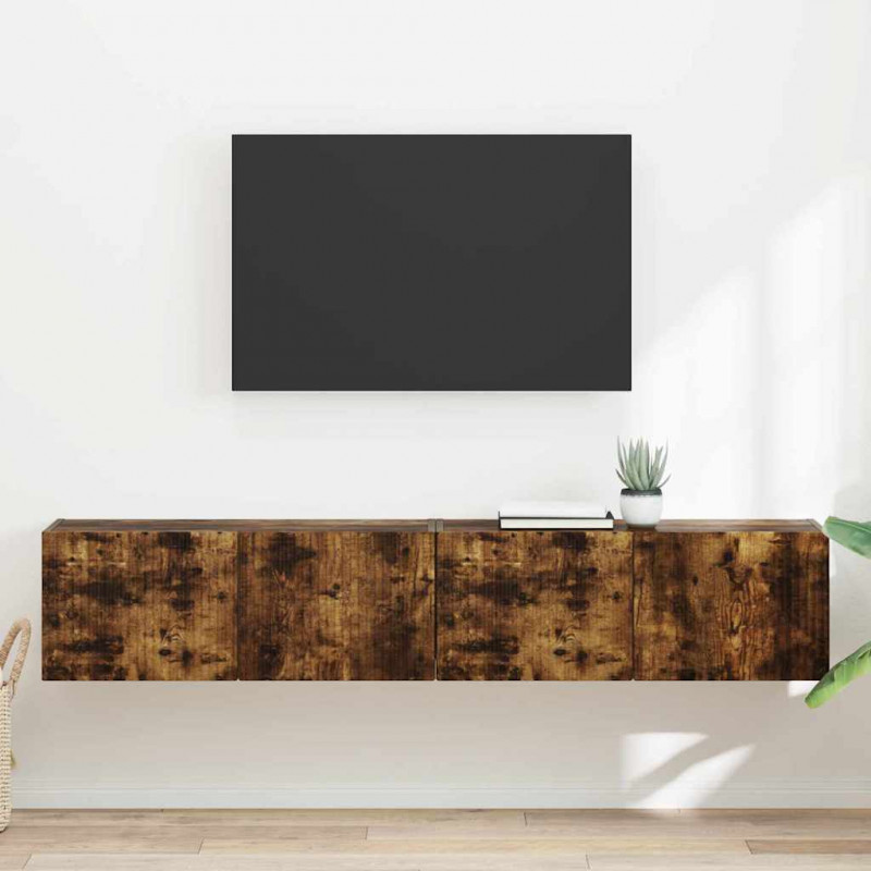 Szafka pod telewizor 2 pcs Dąb wędzony 78,5 x 31 x 29,5 cm