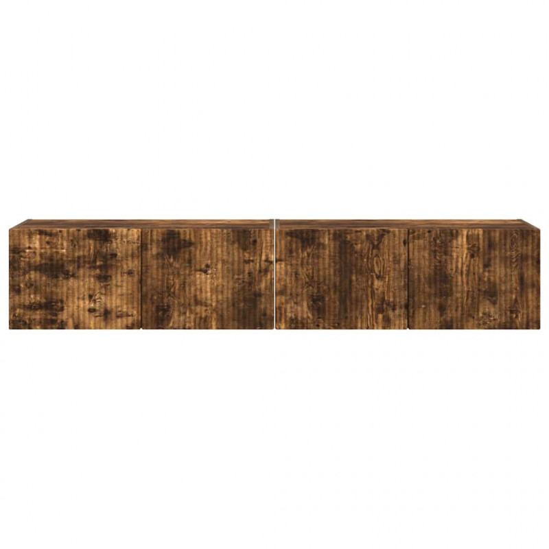 Szafka pod telewizor 2 pcs Dąb wędzony 78,5 x 31 x 29,5 cm