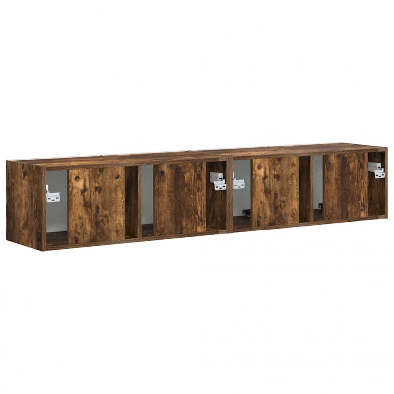 Szafka pod telewizor 2 pcs Dąb wędzony 78,5 x 31 x 29,5 cm