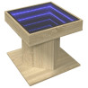 Stolik kawowy z LED, dąb sonoma, 50x50x45 cm