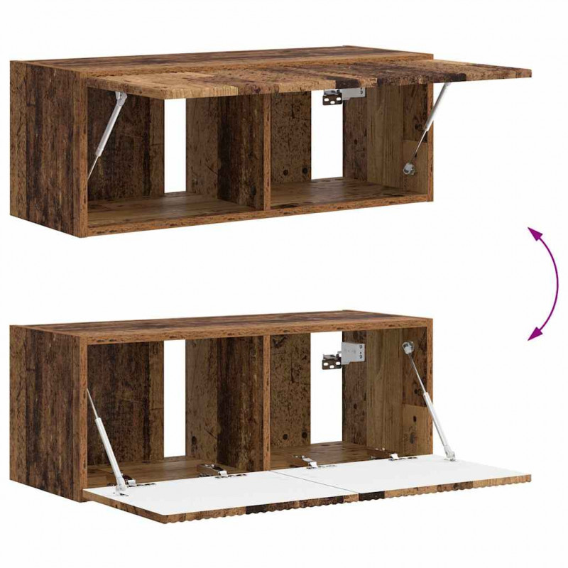Szafka pod telewizor 2 pcs Stare drewno 78,5 x 31 x 29,5 cm