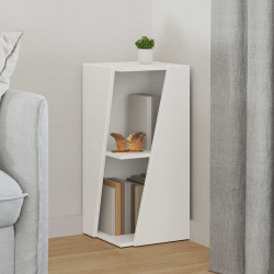 Półka boczna Biały 33 x 32 x 70,5 cm Materiał drewnopochodny