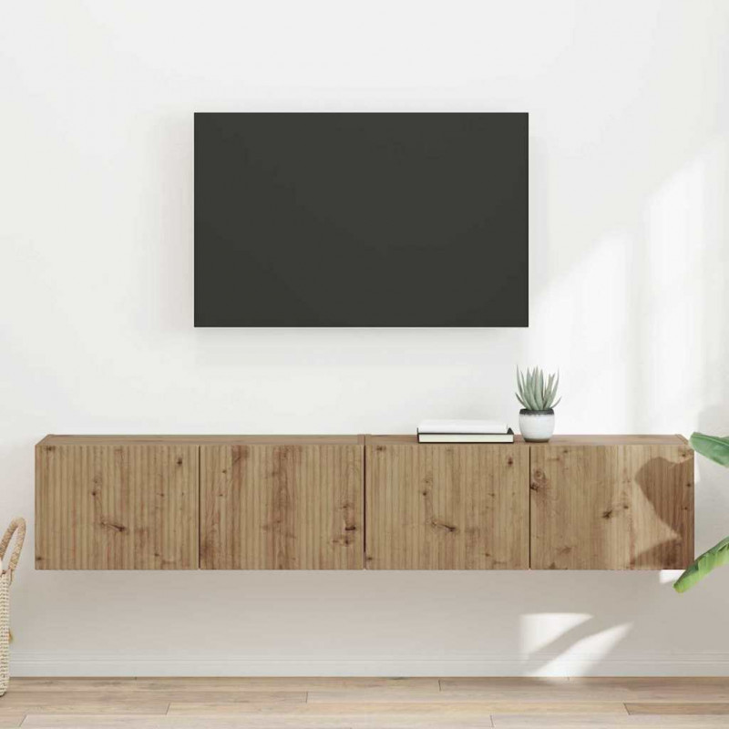 Szafka pod telewizor 2 pcs Dąb rzemieślniczy