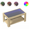 Stolik kawowy z LED, dąb sonoma, 93x53x45 cm