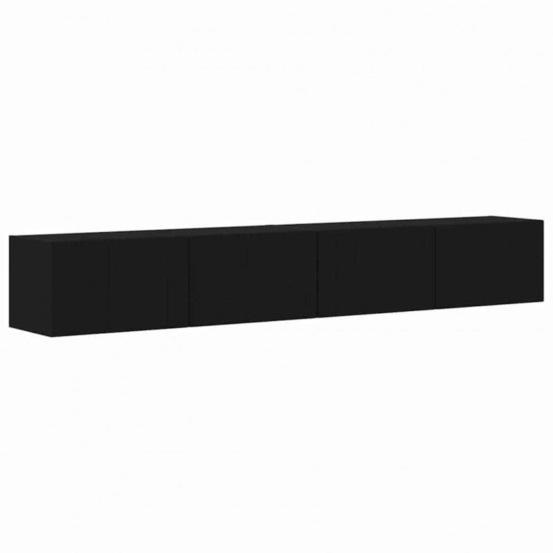 Szafka pod telewizor 2 pcs Czarny 98 x 31 x 29,5 cm