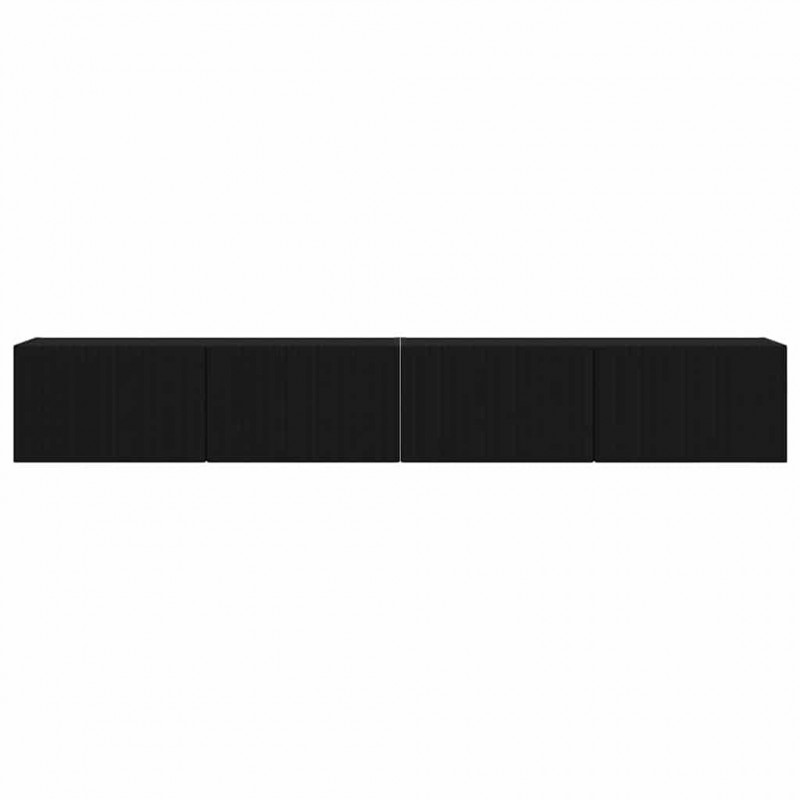 Szafka pod telewizor 2 pcs Czarny 98 x 31 x 29,5 cm