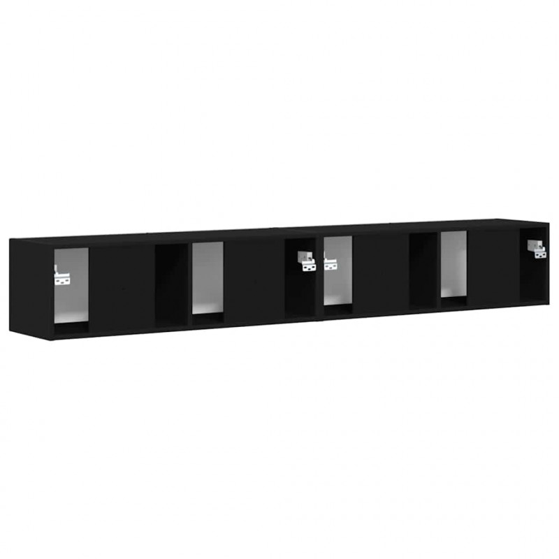 Szafka pod telewizor 2 pcs Czarny 98 x 31 x 29,5 cm