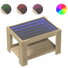 Stolik kawowy z LED, dąb sonoma, 73x53x45 cm