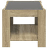Stolik kawowy z LED, dąb sonoma, 73x53x45 cm