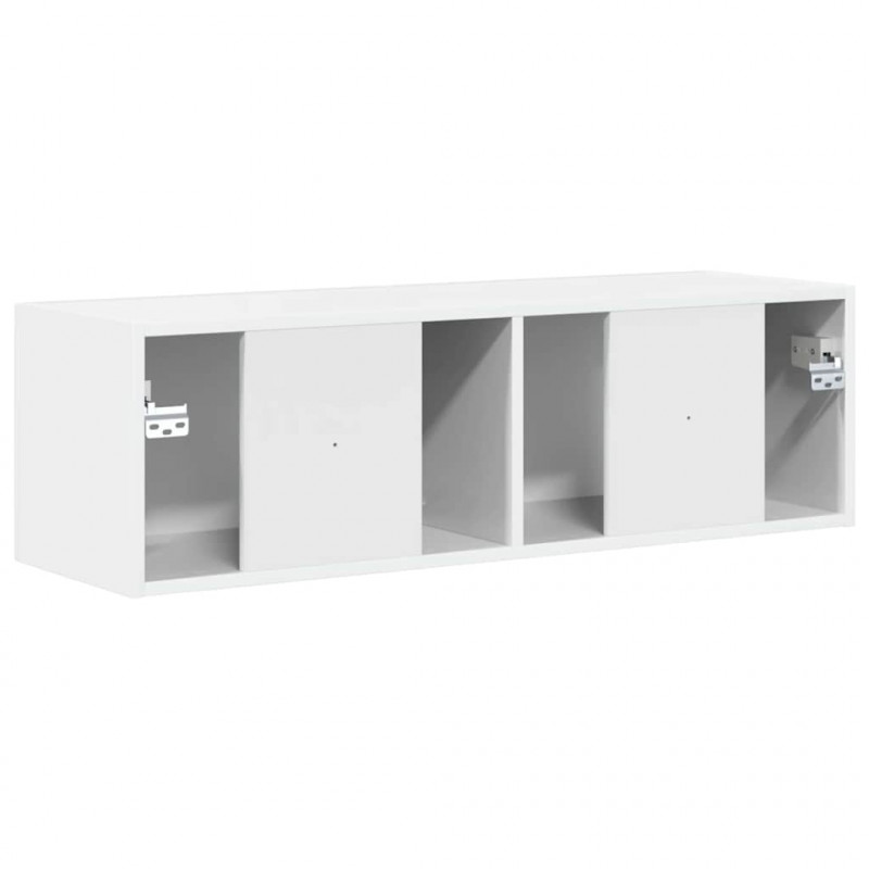 Szafka pod telewizor Błyszcząca biel 98 x 31 x 29,5 cm